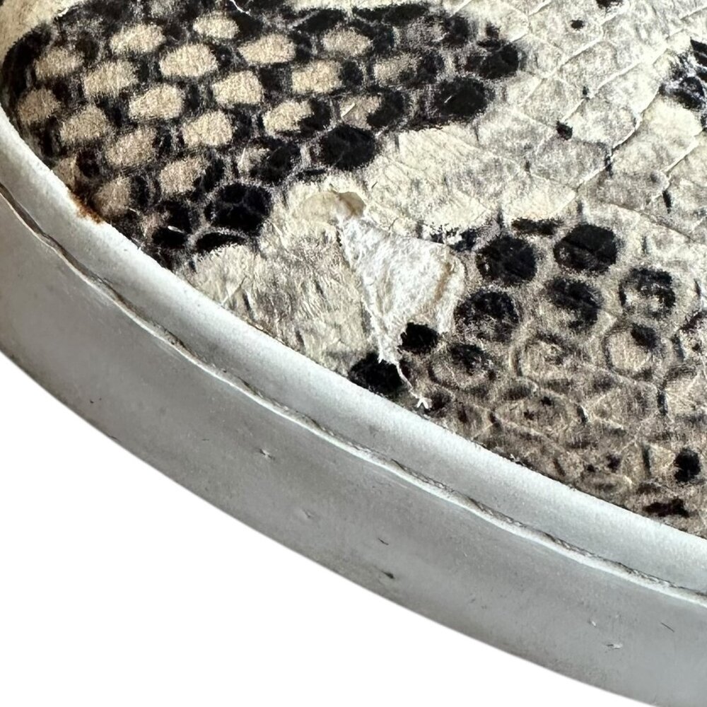 Vince Saxon 2 Slip On Sneakers Flats Snakeskin Python Leather Size 7 Women's - Picture 7 of 14